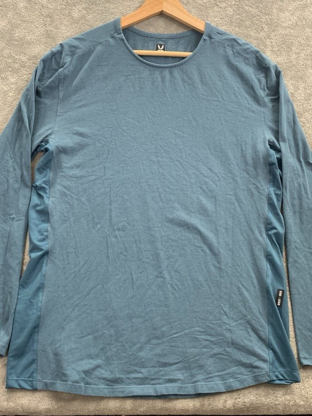 ASRV Creora Shirt Men XL Cotton Modal Long Sleeve Tee Storm Workout Gym DSG-1058